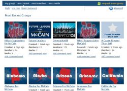John McCain\'s Social Network: Groups